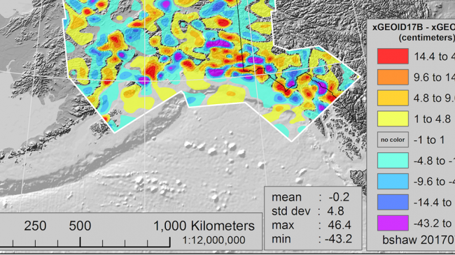 Gravity data over Alaska.