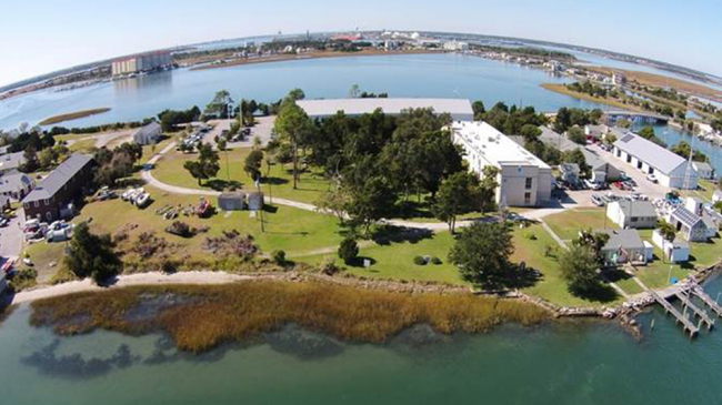 Pivers Island living shoreline.