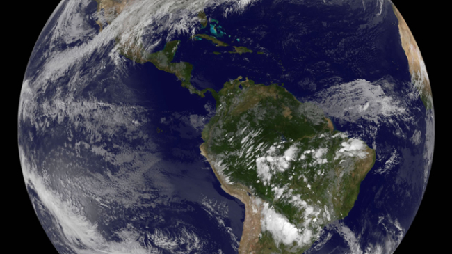 GOES full disk image January 1, 2016.