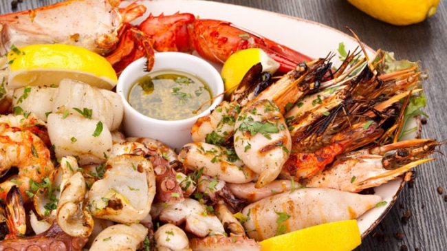 Seafood platter.