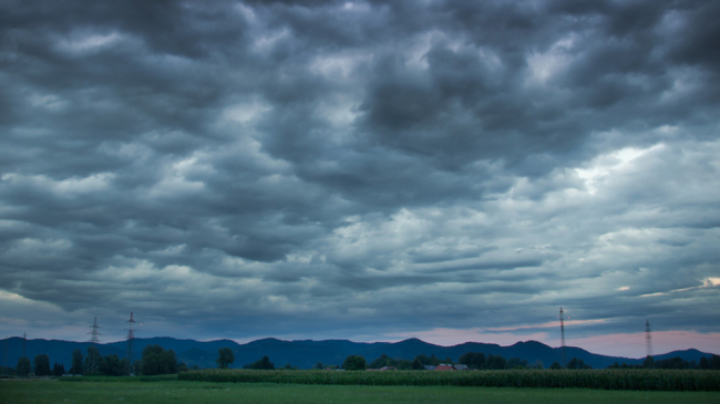 Dark and stormy cloudscape.