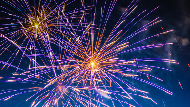 Fourth of July fireworks.