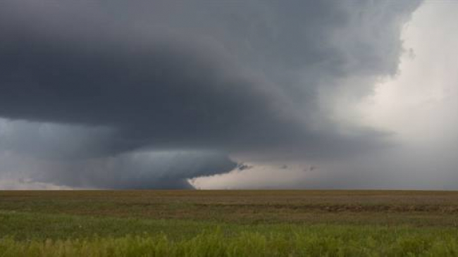 Storm approaches in the plains.
