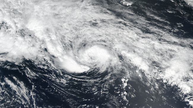 This image of Tropical Storm Arlene was captured by NOAA/NASA Suomi NPP satellite on April 20, 2017