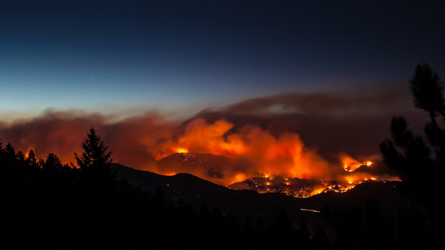 NOAA's HRRR-Smoke model can help warn fire managers and local communities where heavy smoke will collect when a fire "lays down" overnight, as the Four Mile Fire did in Boulder, Colorado, in 2010. 