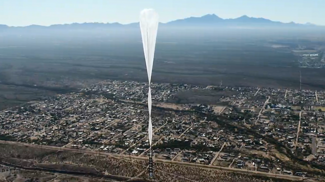 A World View Enterprises Stratollite balloon lifts off from Spaceport Tucson in Tucson, Arizona, during a previous flight. The high-altitude balloons can conduct multi-week flights in the stratosphere gathering information for a variety of missions. 