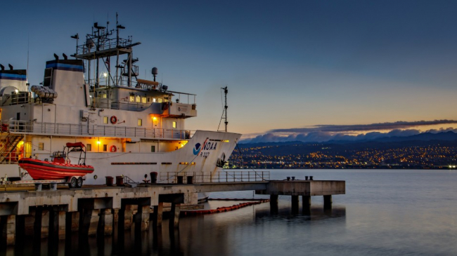 Two new ships will join the NOAA fleet to support a variety of exploration and research missions. NOAA Ship Okeanos Explorer is shown preparing for deployment. 