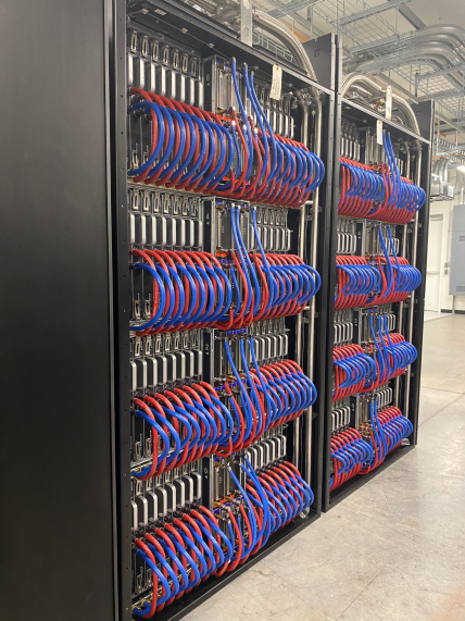 Photo showing NOAA’s supercomputer Dogwood, located in Manassas, Virginia (2023)