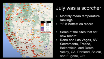  Western U.S. map showing record July heat