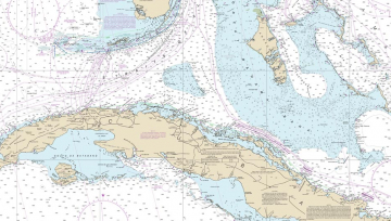 In addition to updating data on domestic charts like the NOAA chart above, the U.S. and Cuba agreed to work together on a new international paper chart, INT Chart 4149, which will cover south Florida, the Bahamas, and north Cuba. The memorandum of understanding between the two countries was signed last Friday in Havana. 
