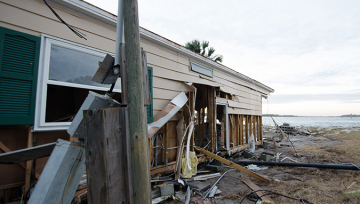 Oct. 14, 2016- The power of Matthew’s storm surge took its toll on this home near Matanzas Inlet in Florida’s St. John’s County.
