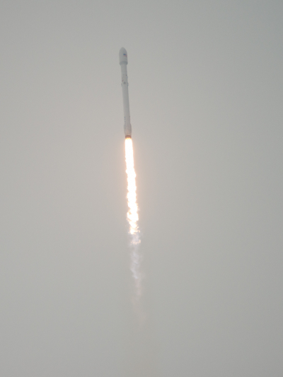 The SpaceX Falcon 9 rocket is seen as it launches from Vandenberg Air Force Base with the Jason-3 spacecraft onboard. 