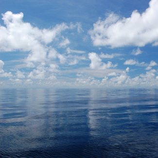 Cumulus and altoclumulus clounds over the Gulf of Mexico