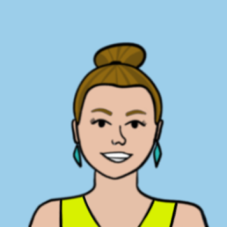 Cartoon illustration of Jill Henck.