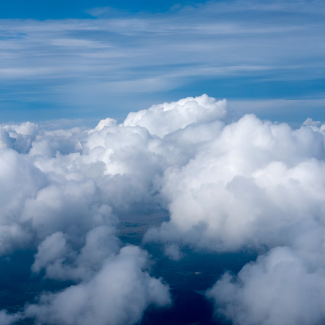 A view of the clouds.