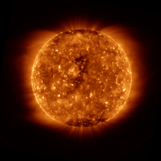 Solar minimum - the period when the sun is least active - is seen in this image from the Solar Ultraviolet Imager aboard NOAA's GOES-East satellite on Dec. 15, 2019. Scientists at NOAA and NASA have officially determined and announced (September 15, 2020) that we are now in Solar Cycle 25, which started in December 2019.