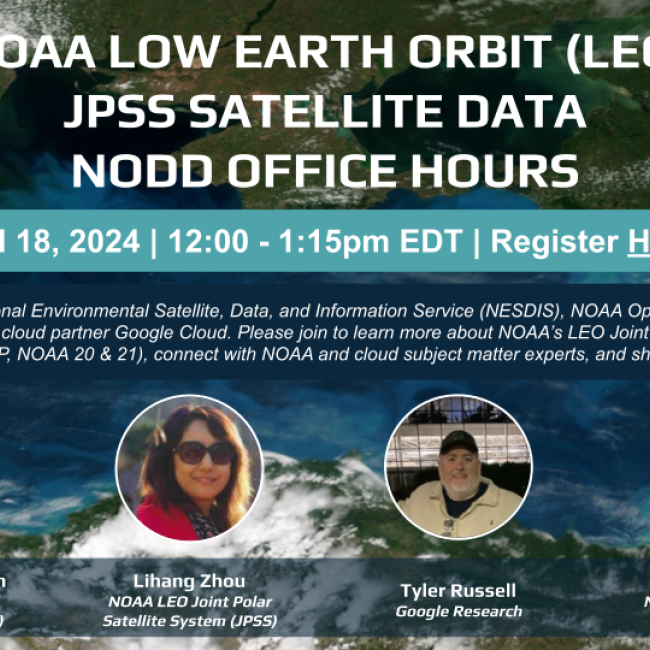 NOAA LEO JPSS Office Hours Flyer with access information